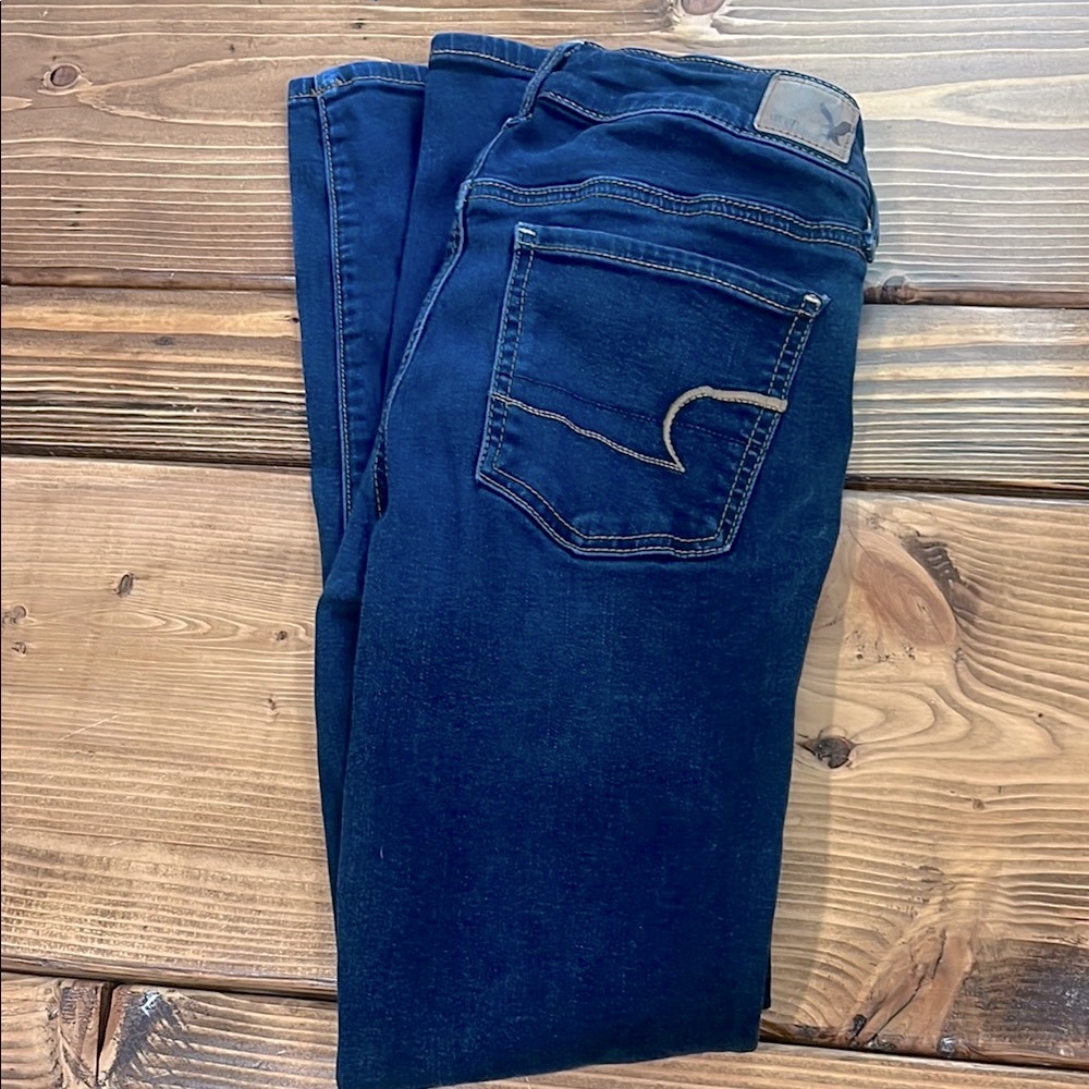 American Eagle Women's Blue Jeans Jegging Super Stretch